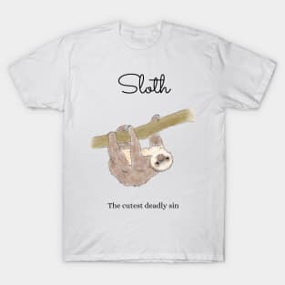 sloth the cutest deadly sin T-Shirt